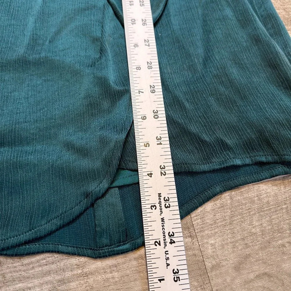 Dark Emerald Green Green & other stories Deep V-Neck Mini Dress in Size 4 - Picture 4 of 7